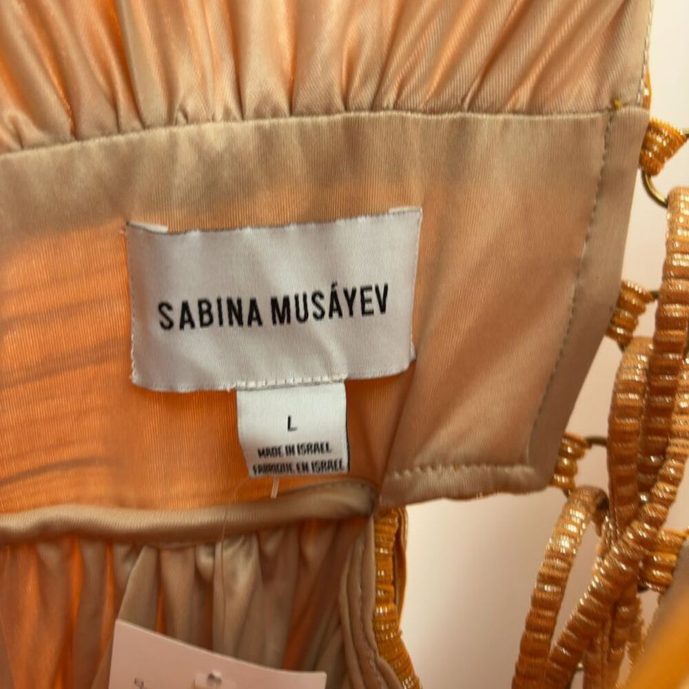 Sabina Musayev Gold Backless Dress - Picture 4 of 5